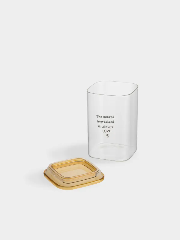 Банка для сыпучих продуктов, 1,2 л, Янтарная крышка, Amber font, image-2