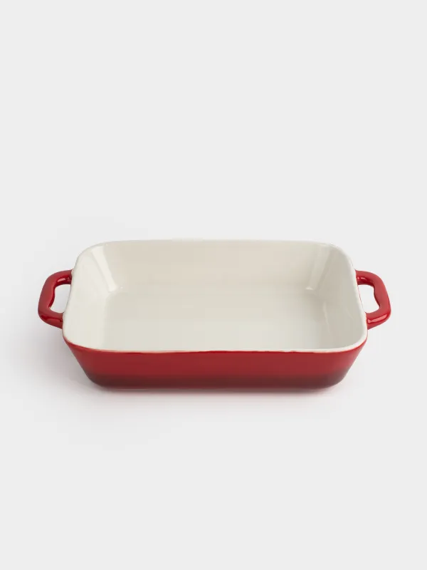 Форма для запекания, 27х20 см, керамика, прямоугольная, бордовая, Градиент, Cakes gradient, image-2