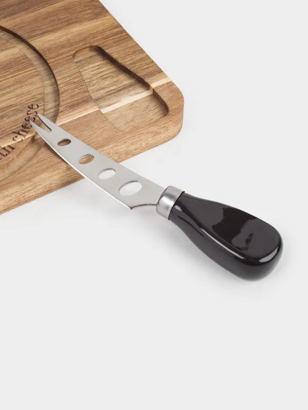 Набор для сыра, 3 пр, доска-блюдо/купол, сталь/дерево/стекло, Noble tree, image-4