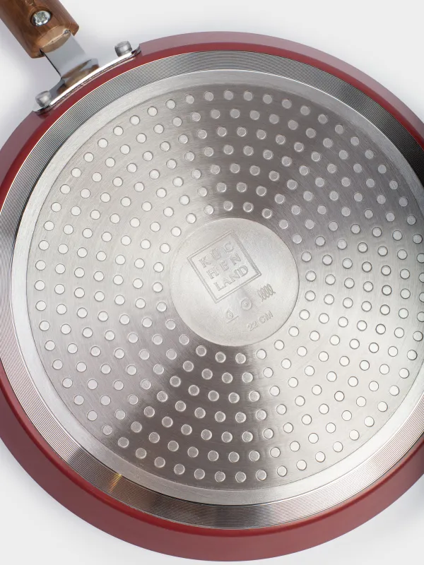 Сковорода блинная, 22 см, с лопаткой, металл/пластик, красная, Лошадка, Christmas tree, image-3