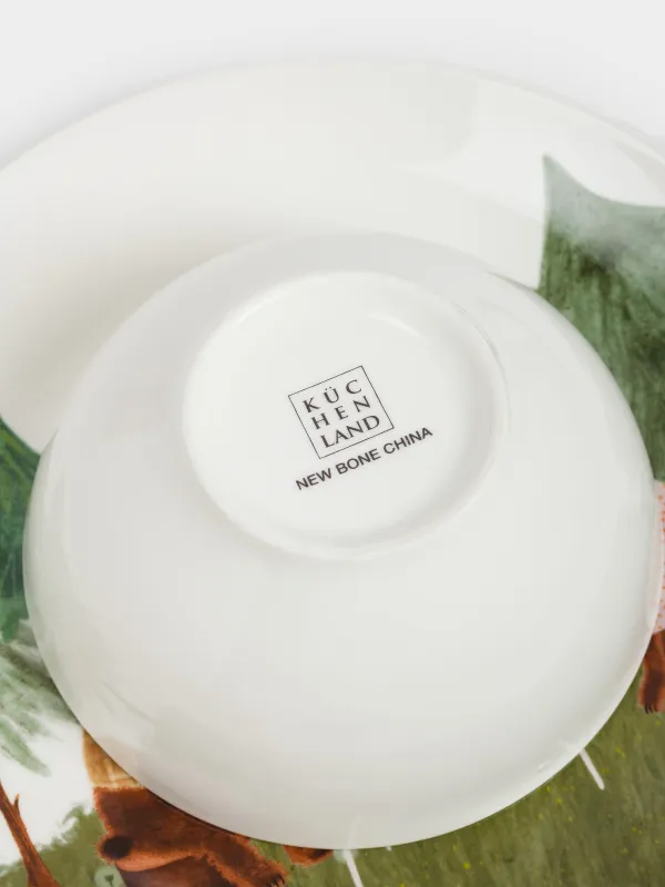 Набор посуды, детский, 1 перс, 3 пр, фарфор N, белый, Чаепитие, Little pet, image-6