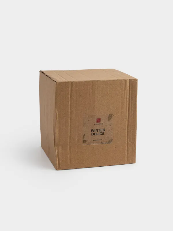 Емкость для хранения, 12х15 см, 490 мл, керамика, коричневая, Шишка, Winter delice, image-6