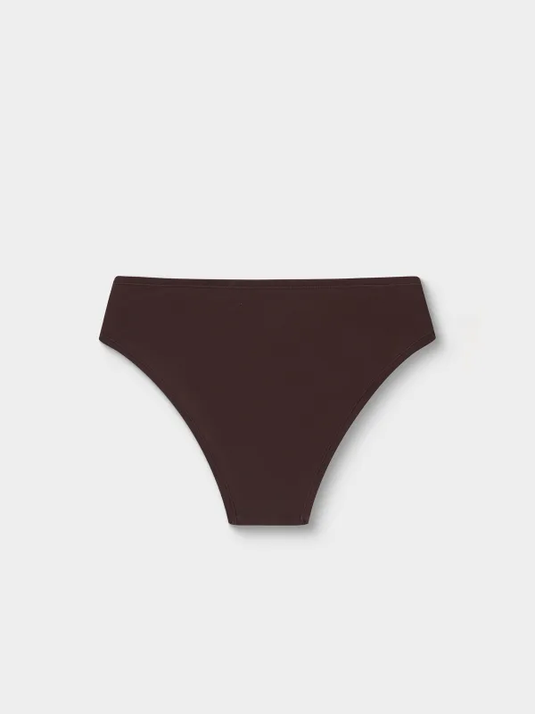 Трусы женские, р. L, полиамид/эластан К, коричневые, Слипы, Yufemi, image-1