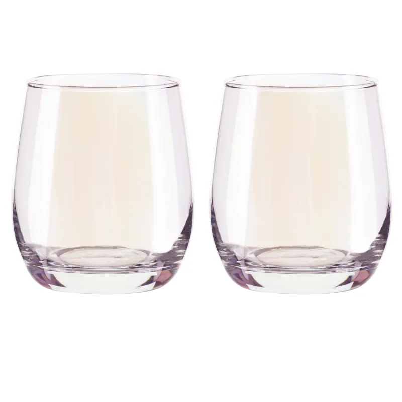 Стакан, 9 см, 350 мл, 2 шт, стекло, перламутр, Floyd polar