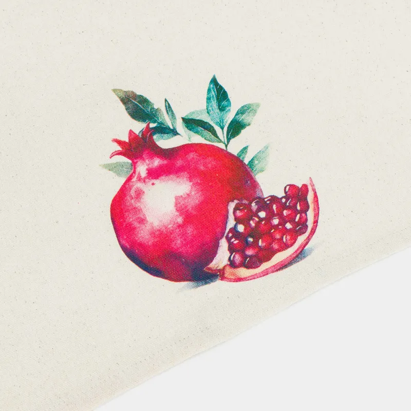 Полотенце кухонное, 40x60 см, 3 шт, хлопок, бежевое/зеленое, Гранаты, Pomegranate, image-3