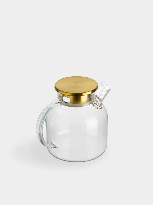 Чайник заварочный, 1,2 л, стекло Б/сталь, золотистый, Classic gold, image-1