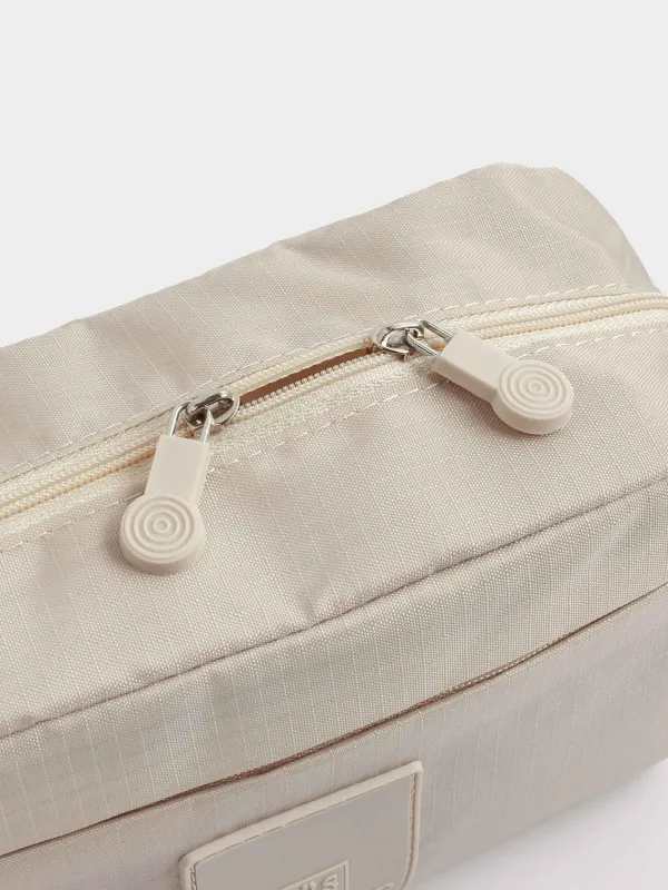 Косметичка дорожная, 20х12 см, полиэстер, бежевая, Easy Travel, image-4