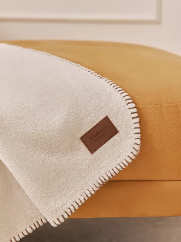 Плед, 140х190 см, фланель, молочный, Flannel, image-4