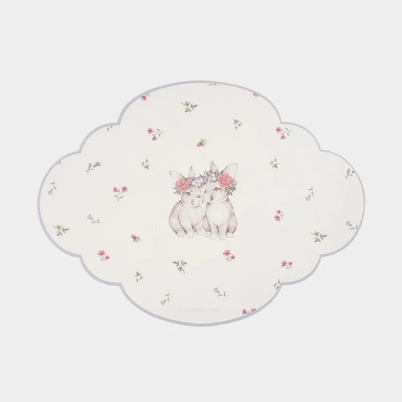 Салфетка под приборы, 30x45 см, Кролики и цветы, Rock print