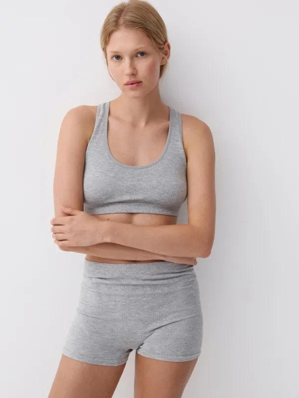 Топ укороченный из фактурного трикотажа, Camille, image-0