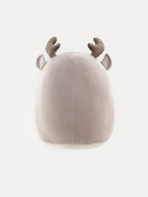 Игрушка, 54 см, мягкая, полиэстер, коричневая, Олень в зеленом шарфе, Deer toy, image-1