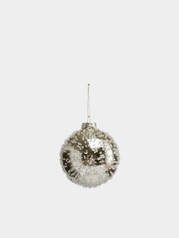 Игрушка елочная, 8 см, с блестками, Шар, Ball sparkle, image-0