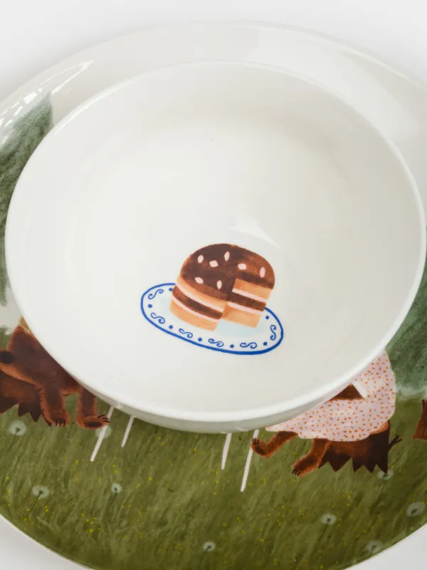 Набор посуды, детский, 1 перс, 3 пр, фарфор N, белый, Чаепитие, Little pet, image-5