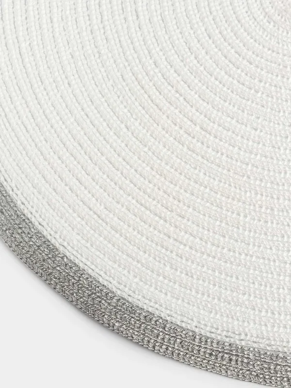 Салфетка под приборы, 38 см, Серебристая кайма, Rotary rim, image-1