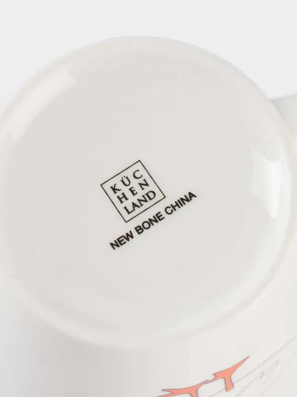 Кружка, 420 мл, фарфор N, белая, Гуси, Goose christmas, image-5