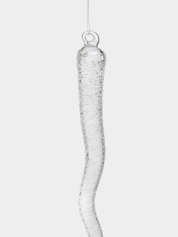 Игрушка елочная, 24 см, Сосулька с кристаллами, Ice crystal, image-1