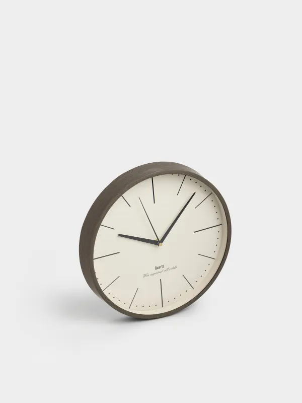 Часы настенные, 30 см, пластик/стекло, круглые, серо-бежевые, Dial, image-1