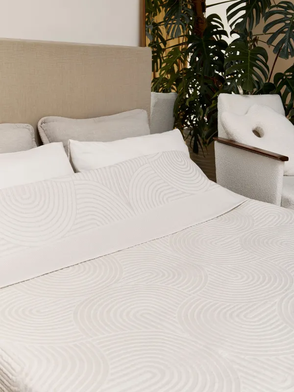 Покрывало, 220х240 см, полиэстер/хлопок, песочно-бежевое, Арка, Arch, image-3