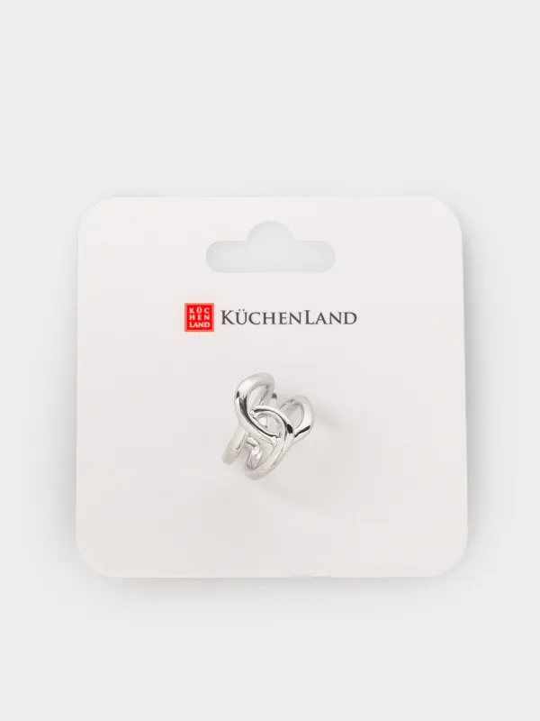 Кольцо, 2 см, единый размер, металл, серебристое, Jewelry, image-4