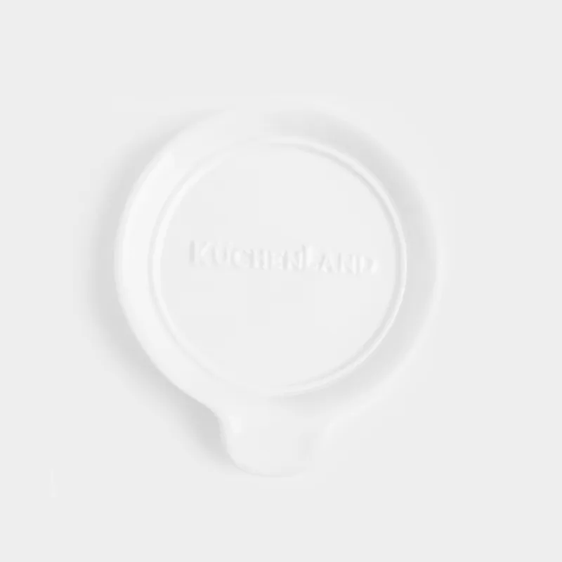 Подставка под ложку, 12 см, керамика D, белая, Круг, Ceramo