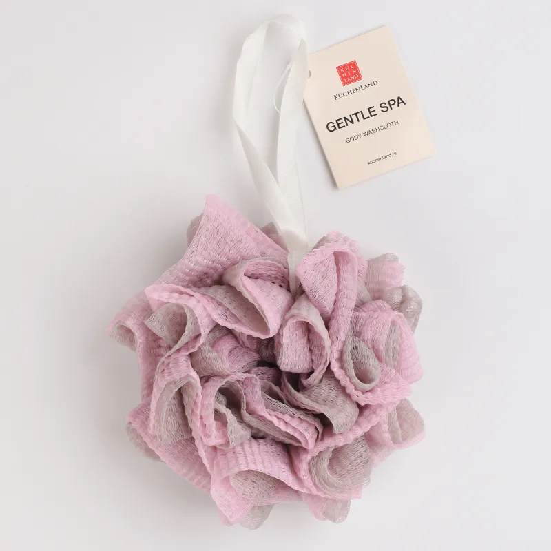 Мочалка для мытья тела, 13 см, полиэтилен, лиловая, Бант, Gentle spa, image-3