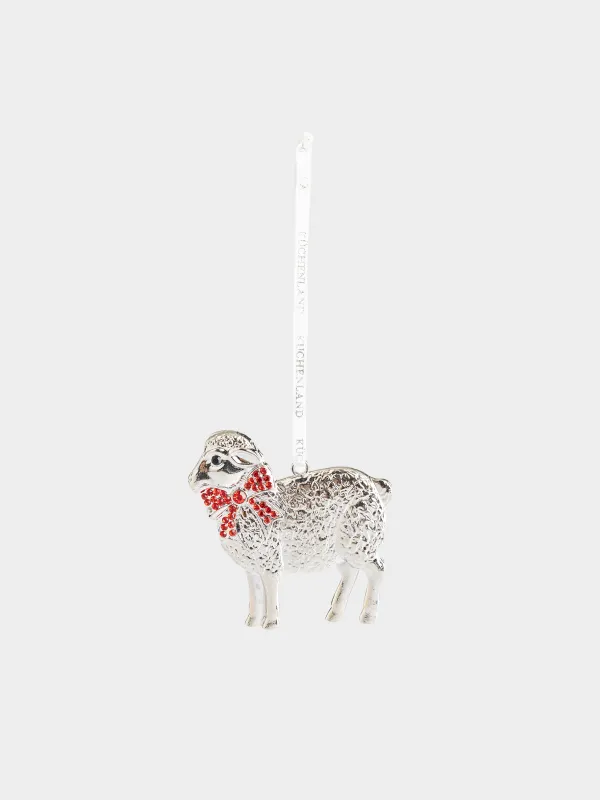 Игрушка елочная, 6 см, Овца с бантом, Figure christmas, image-0
