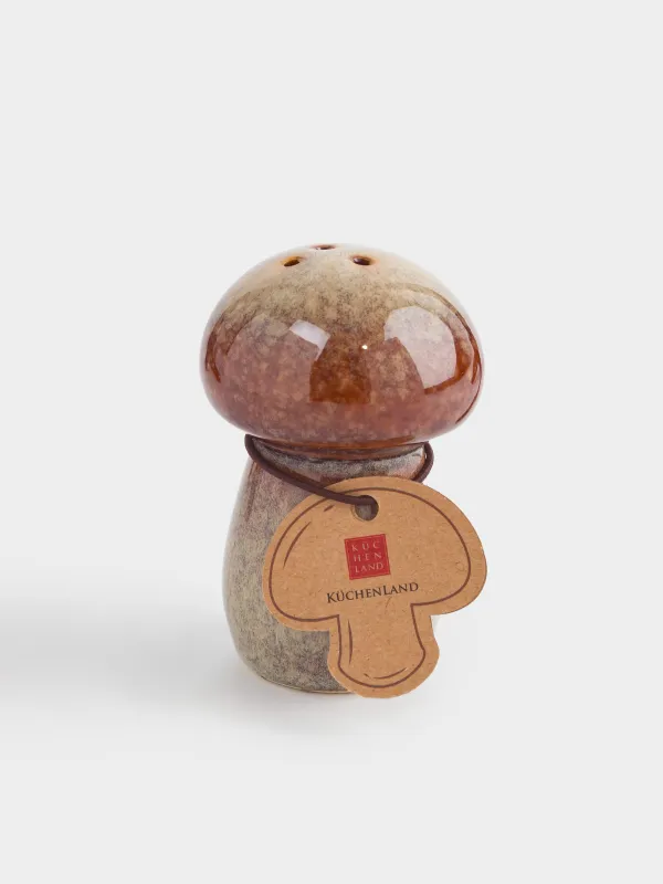 Емкость для соли или перца, 9 см, фарфор P, молочно-коричневая, Гриб, Colors autumn, image-4