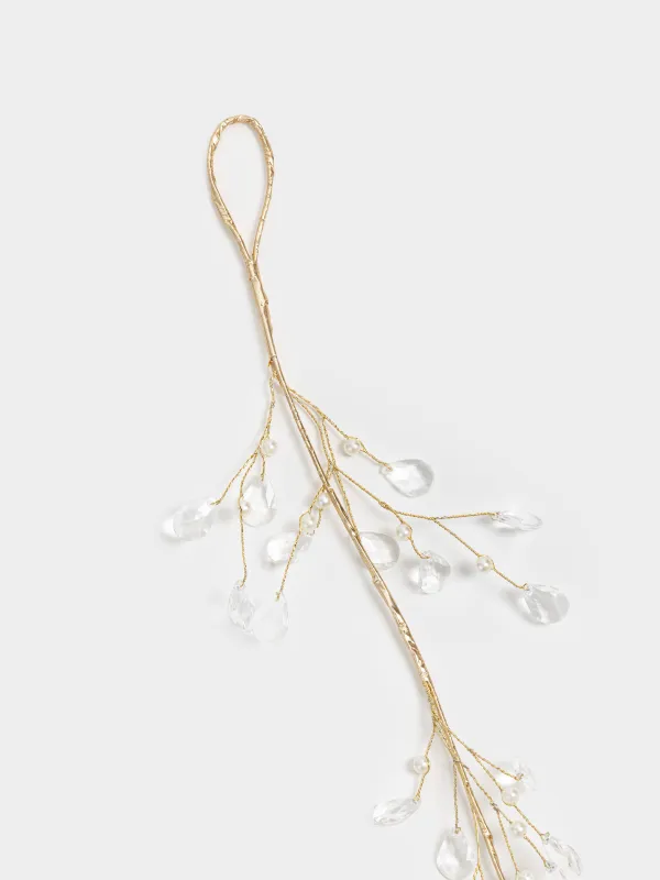 Ветка-гирлянда декоративная, 2 м, акрил/металл, Crystal decor, image-2