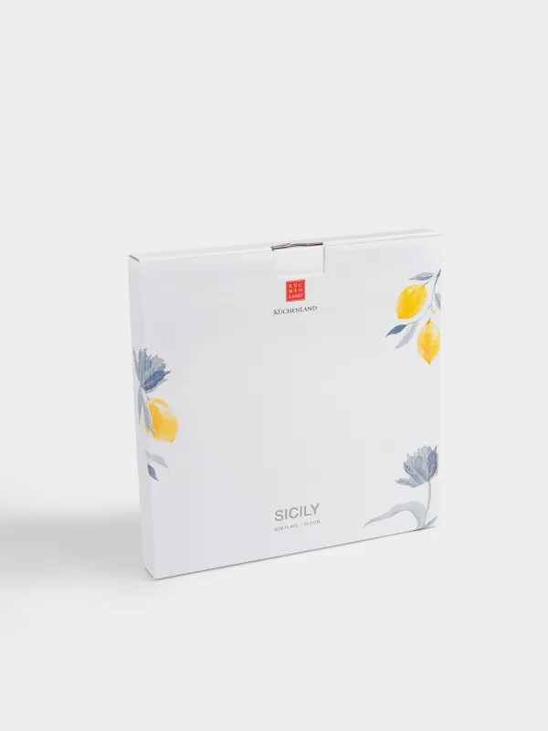 Тарелка закусочная, 24 см, фарфор F, белая, Лимоны, Sicily, image-6