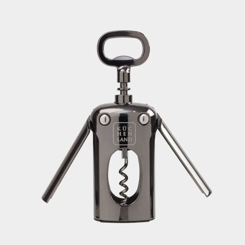 Штопор рычажный, 18 см, металл, темно-серый, Titanium, image-0