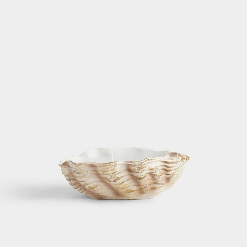 Свеча, 8х12 см, в подсвечнике, Устрица, Seaside candle
