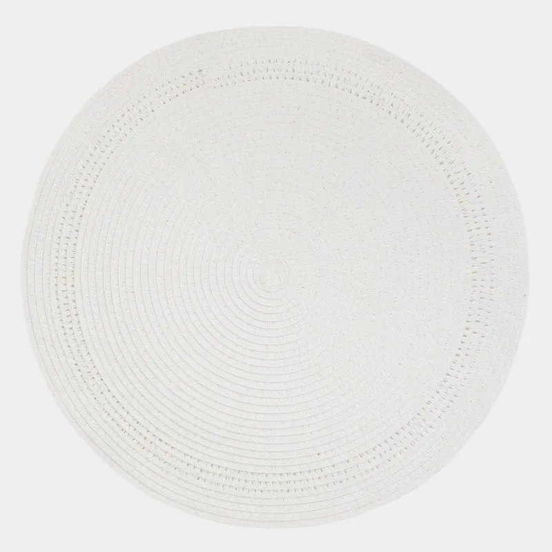 Салфетка под приборы, 38 см, целлюлоза, круглая, белая, Straw, image-0