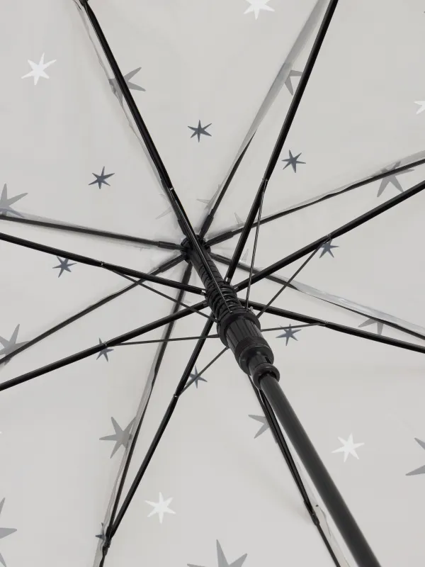 Зонт-трость, 70 см, детский, полиоксиэтилен, голубой, Звезды, Aspen, image-3