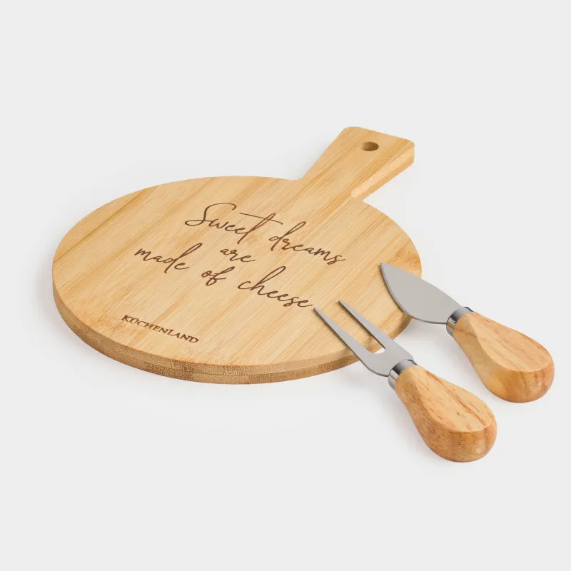 Набор для сыра, 3 предмета, Cheese, Bamboo