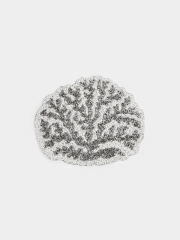 Салфетка под приборы, белая, Art beads, image-0