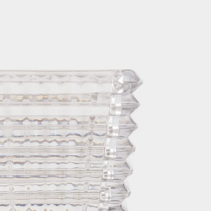 Ваза для цветов, 28 см, стекло Р, серый градиент, Mosaic color, image-2