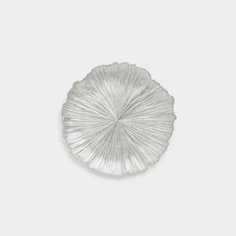 Тарелка закусочная, 21 см, стекло Р, серебристая, Verge