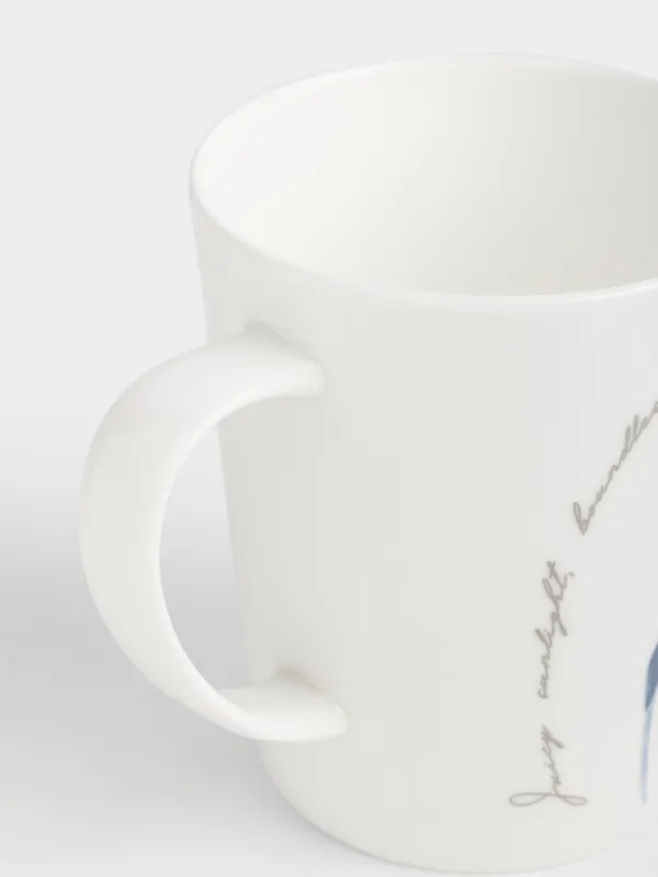 Кружка, 370 мл, фарфор F, белая, Цветок и лимоны, Sicily, image-2