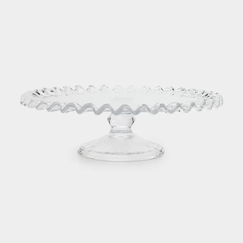 Блюдо на ножке, 24х7 см, круглое, стекло, Selene