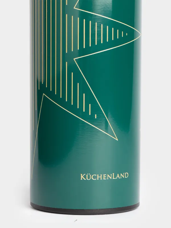 Термос, 500 мл, сталь/пластик, зеленый, Звезды, Joy, image-2