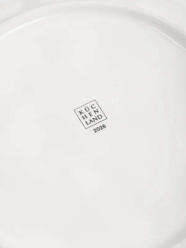 Тарелка обеденная, 26 см, керамика, Лошадка с елкой, Christmas green, image-4