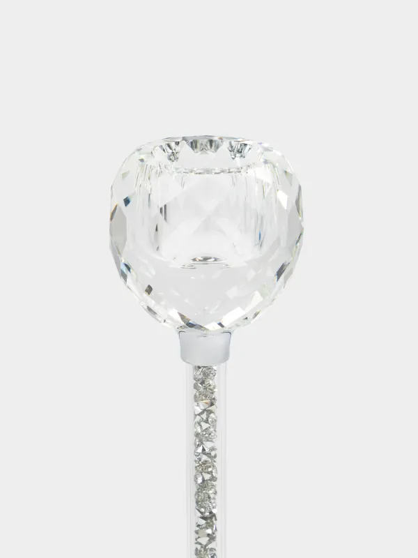 Подсвечник, 21 см, для тонкой свечи, на ножке, стекло/стразы, Diamond, image-2
