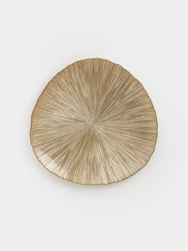 Тарелка обеденная, 28 см, стекло, шампань, Angle, image-0