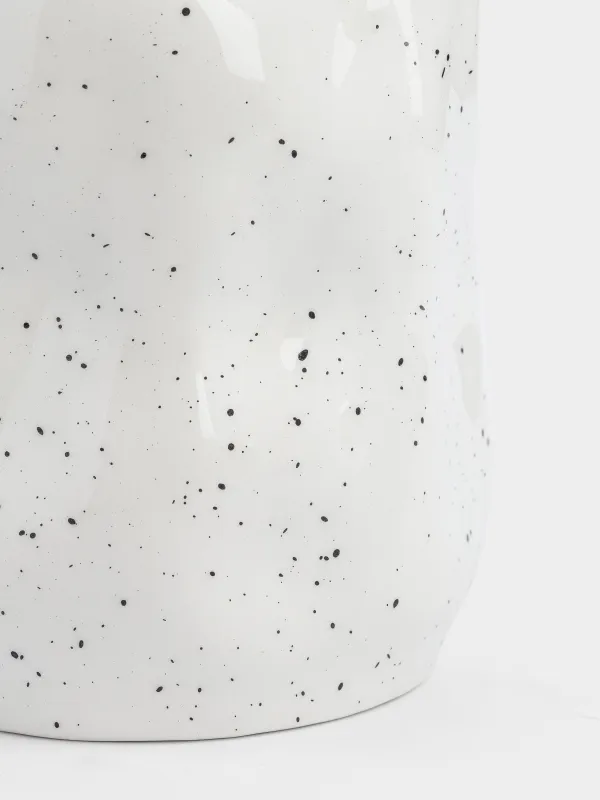 Подставка для кухонных принадлежностей, 14 см, керамика D, молочная, в крапинку, Crumple speckled, image-3
