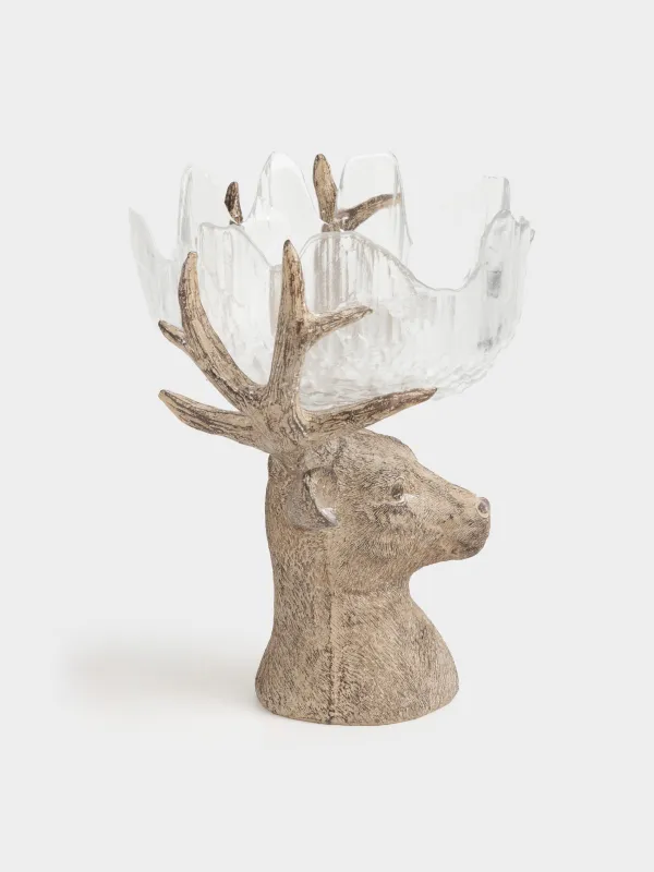 Ваза для фруктов, 27х17х23 см, на ножке, Олень, Arctic deer, image-2