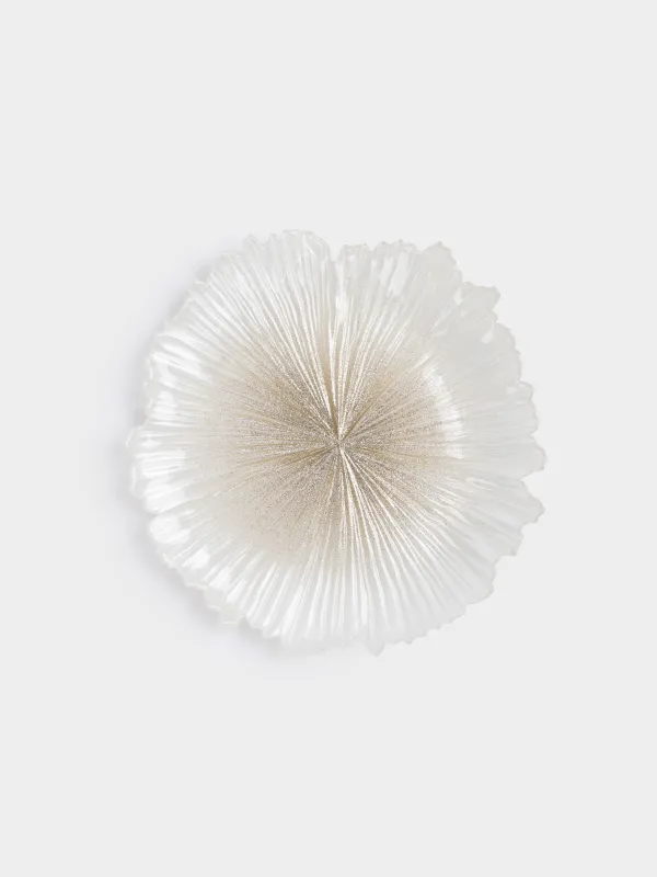 Тарелка обеденная, 28 см, стекло Р, молочная/шампань, Verge, image-0