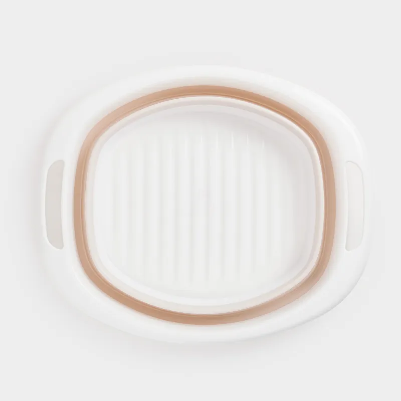 Таз складной, 10 л, ребристое дно, пластик/резина, бежево-розовый, Foldaway, image-6