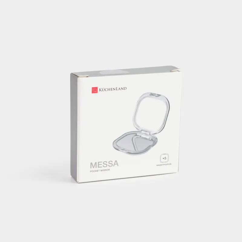 Зеркало карманное, 7х7 см, двустороннее, пластик, Messa, image-4