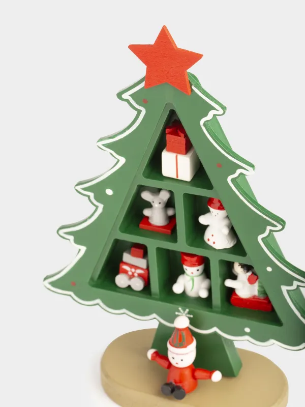 Статуэтка, 20 см, МДФ, зеленая, Ель-шкаф с игрушками, Christmas style, image-5