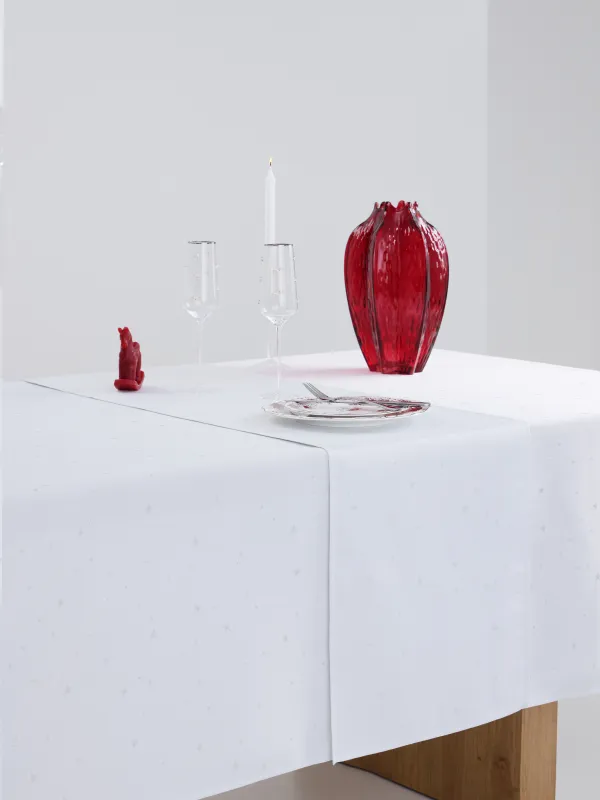 Дорожка настольная, 40х160 см, из жаккарда, Серебристые звезды, Starlight, image-7